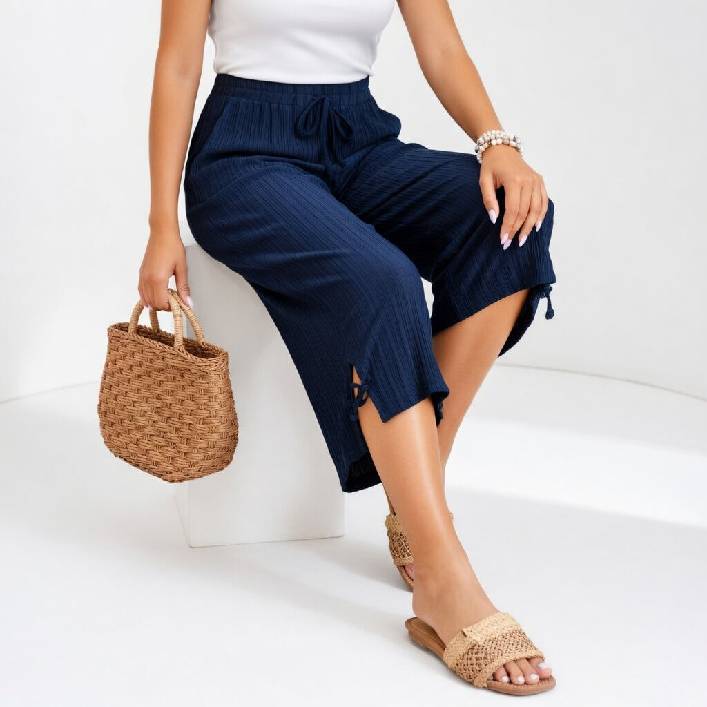 Women's Wide-Leg Summer Trousers – Elegant Comfortable Everyday Style