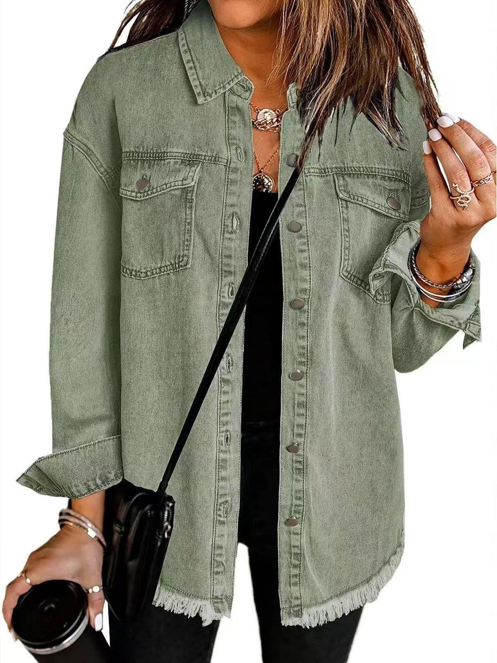 Women’s Classic Denim Jacket – Timeless Casual Button-Up Everyday Layering Style