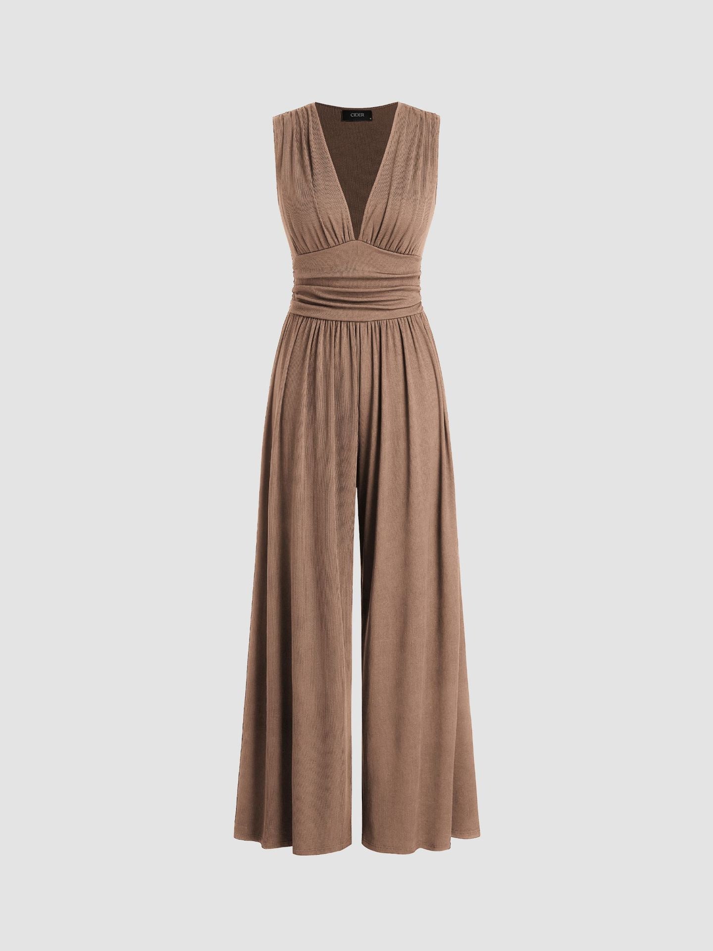 Women's Sleeveless Wide Leg Jumpsuit - Chic Easy One Piece Style