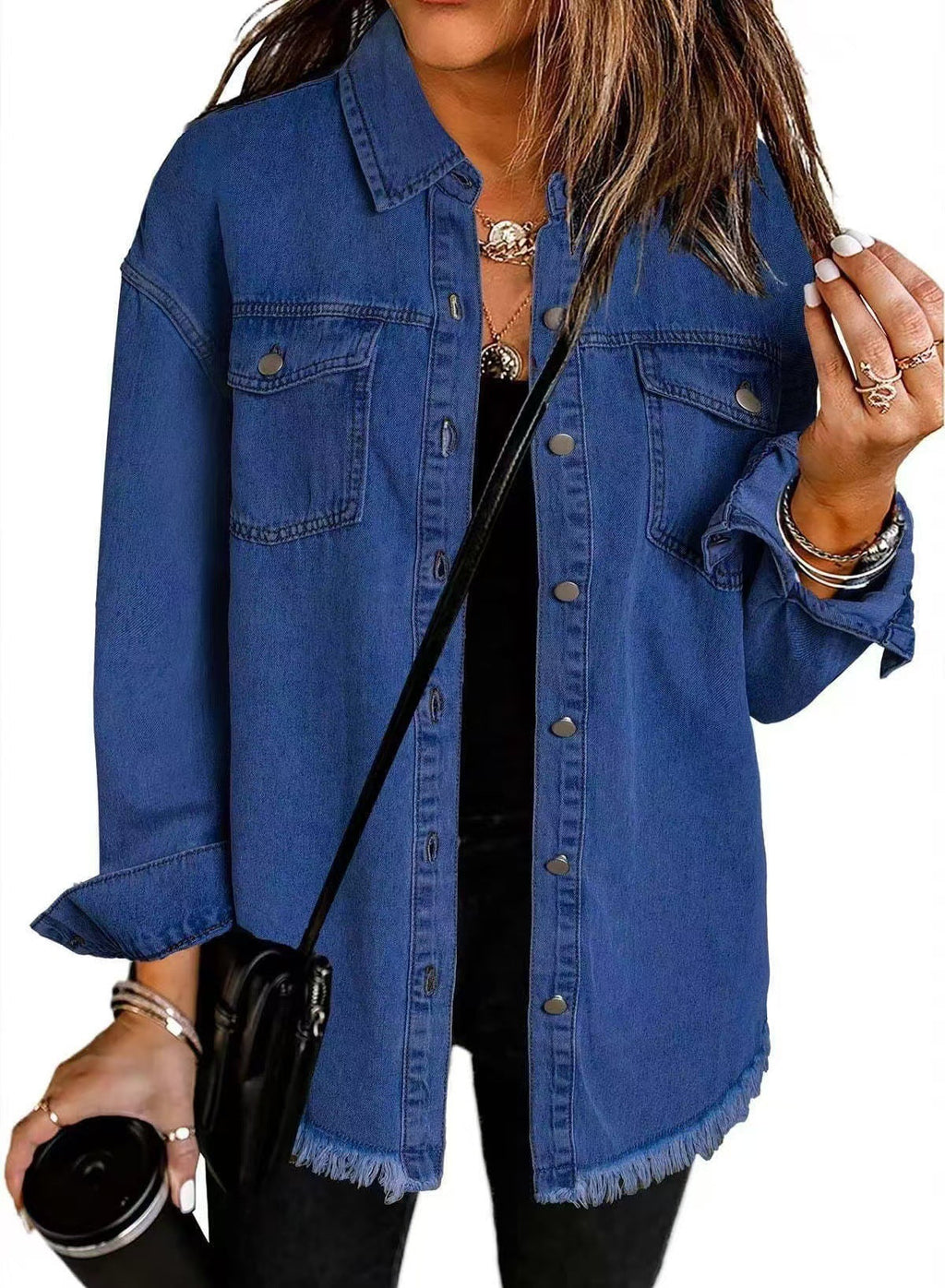 Women’s Classic Denim Jacket – Timeless Casual Button-Up Everyday Layering Style