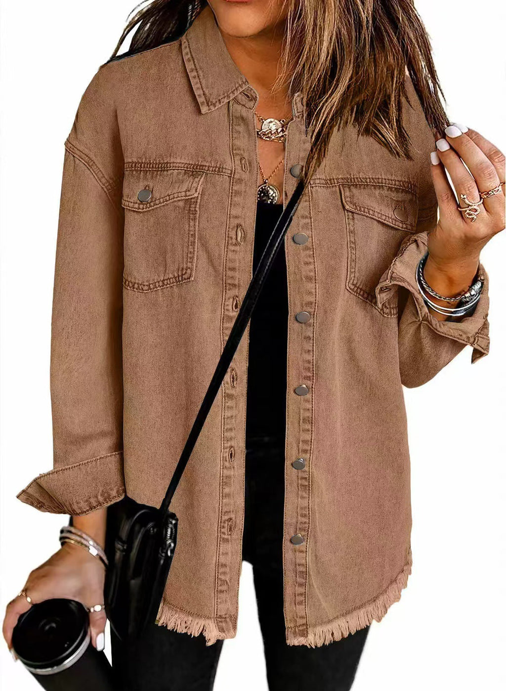 Women’s Classic Denim Jacket – Timeless Casual Button-Up Everyday Layering Style
