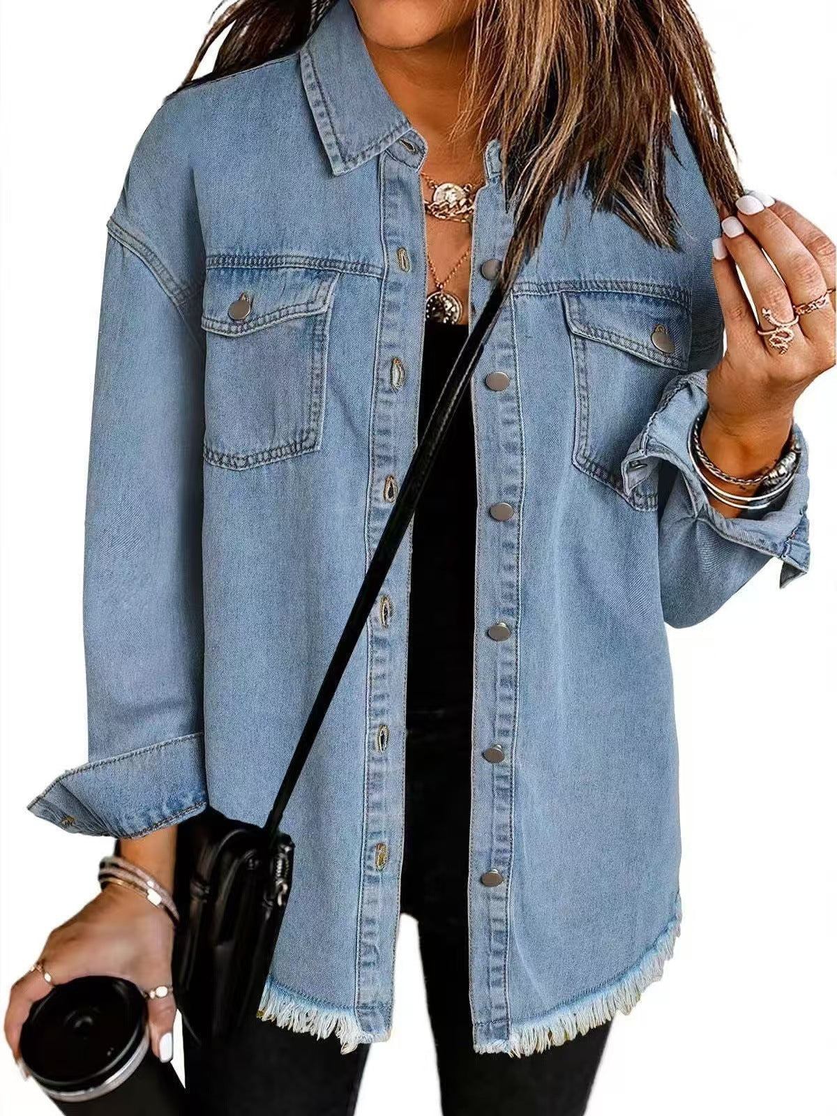 Women’s Classic Denim Jacket – Timeless Casual Button-Up Everyday Layering Style