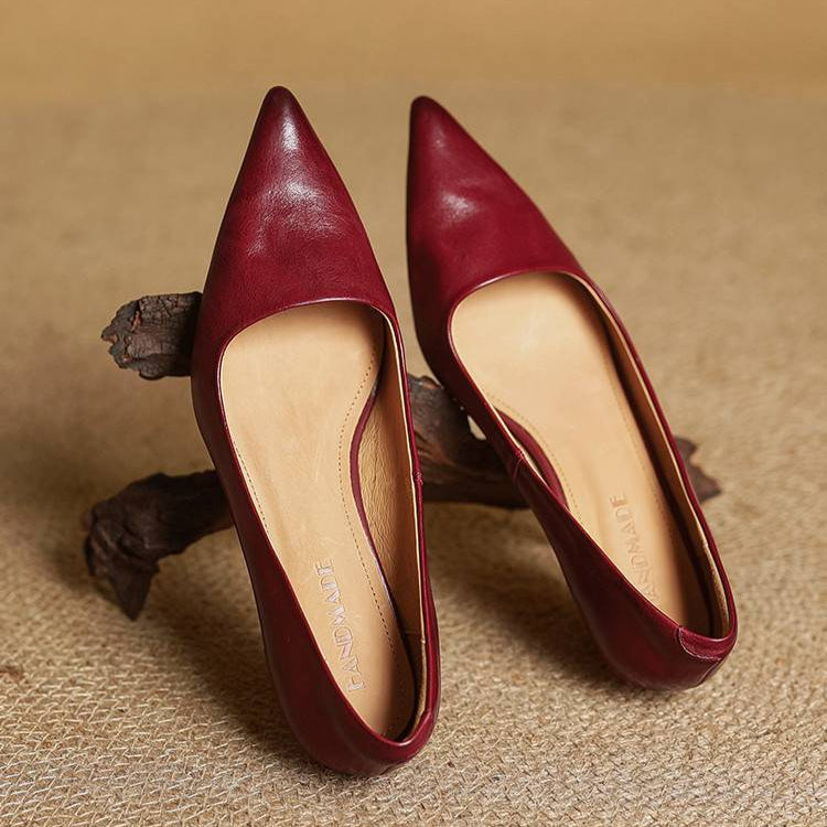 Anok Women’s Genuine Leather Heels – Elegant Comfortable Classic Style