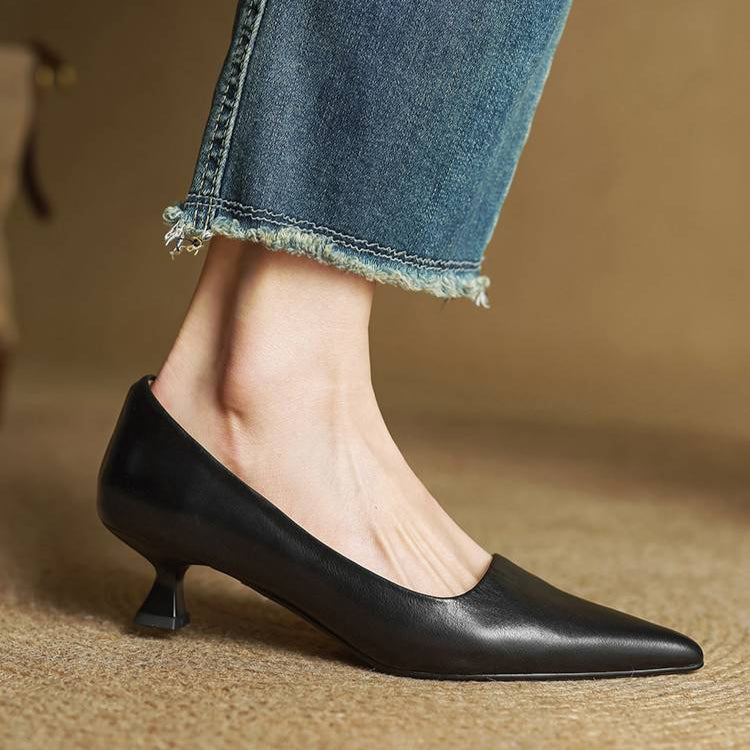 Anok Women’s Genuine Leather Heels – Elegant Comfortable Classic Style