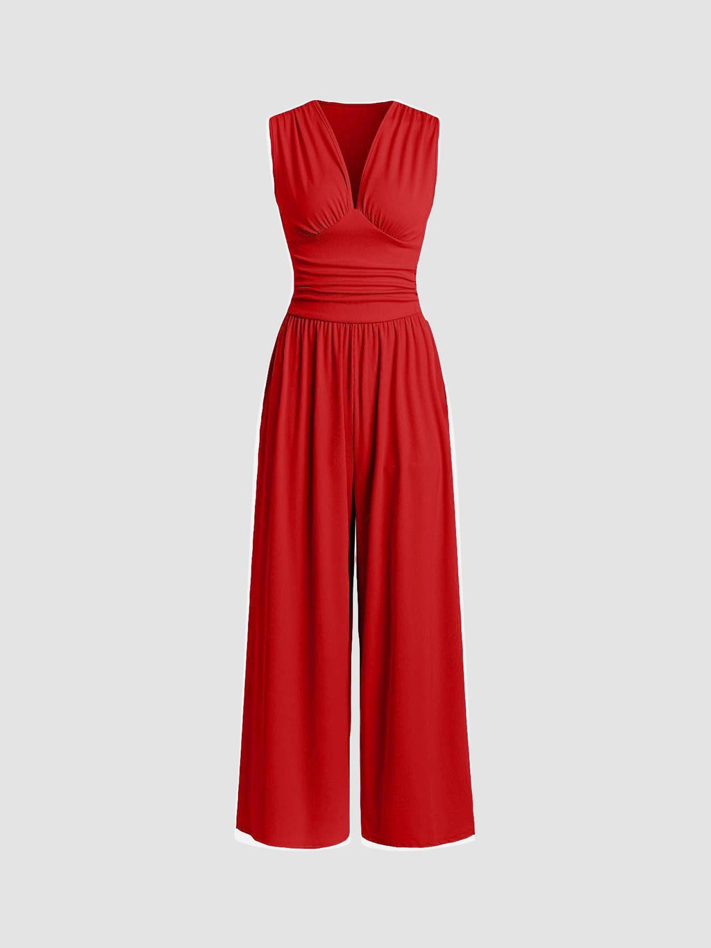 Women's Sleeveless Wide Leg Jumpsuit - Chic Easy One Piece Style