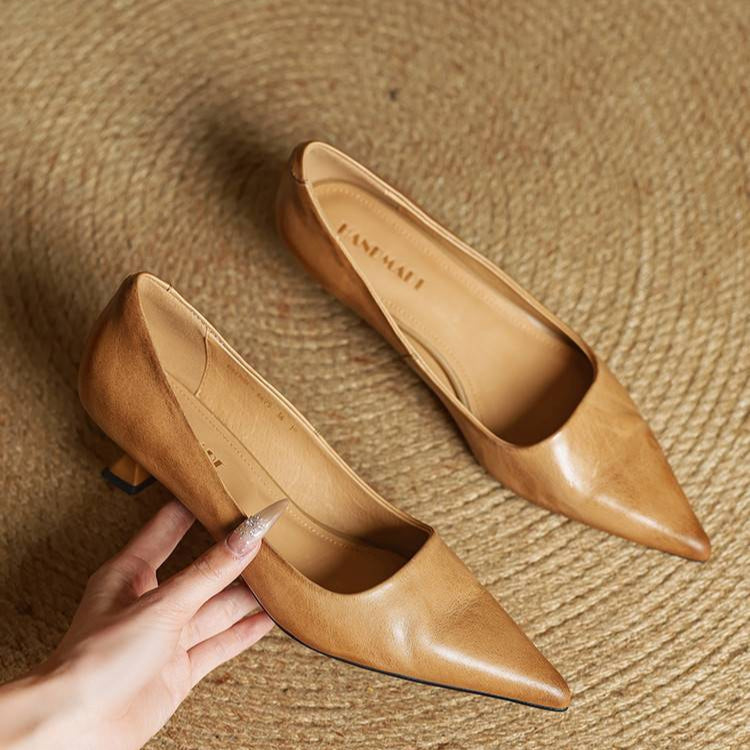 Anok Women’s Genuine Leather Heels – Elegant Comfortable Classic Style