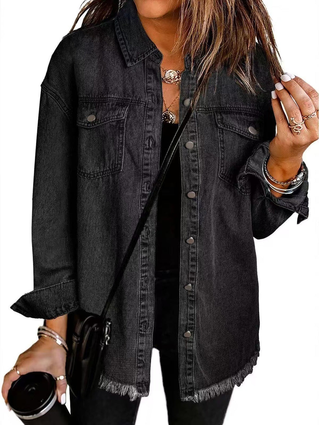 Women’s Classic Denim Jacket – Timeless Casual Button-Up Everyday Layering Style