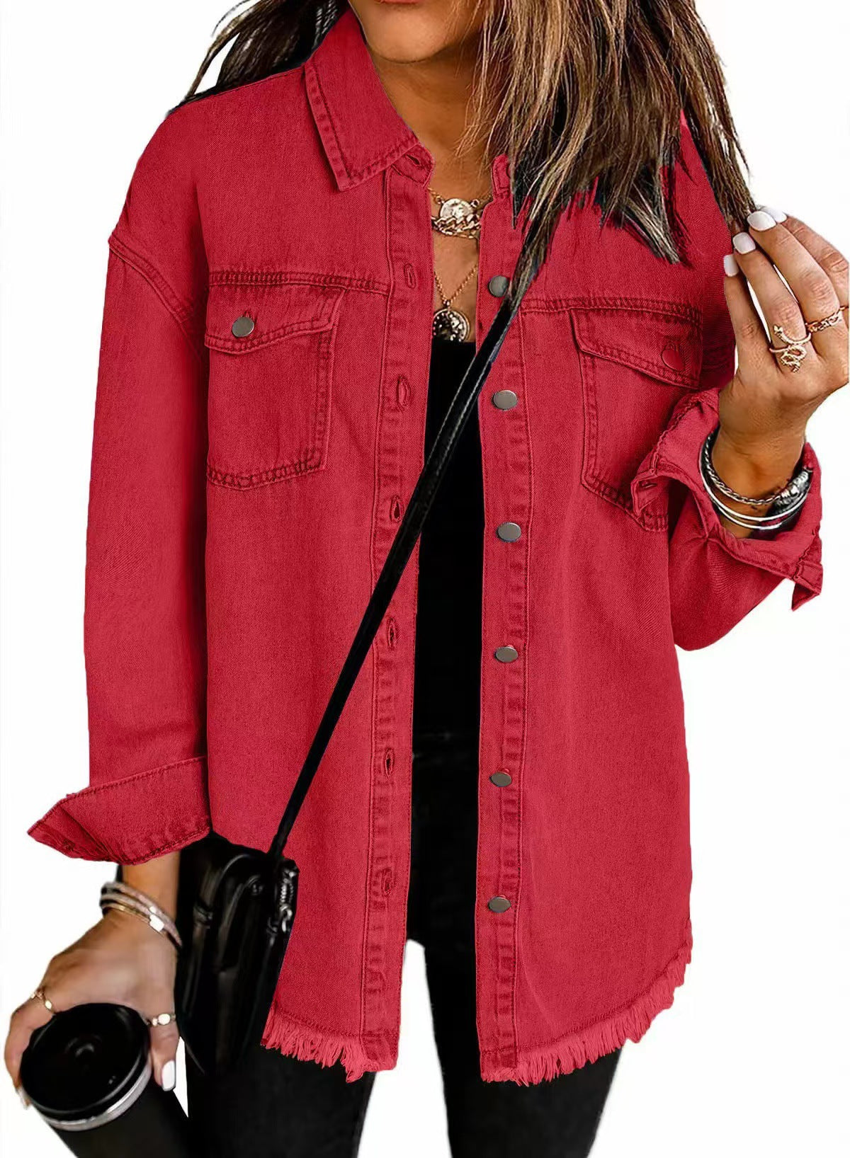 Women’s Classic Denim Jacket – Timeless Casual Button-Up Everyday Layering Style