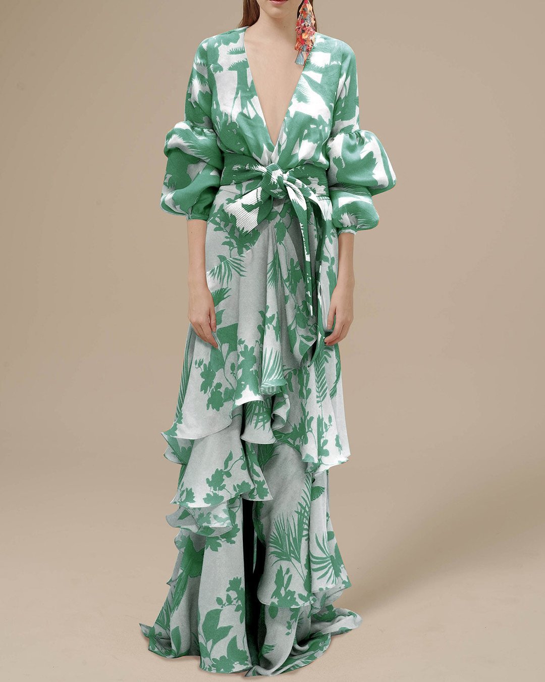 Women's Printed Maxi Dress – Flowy Chiffon Occasion Dress