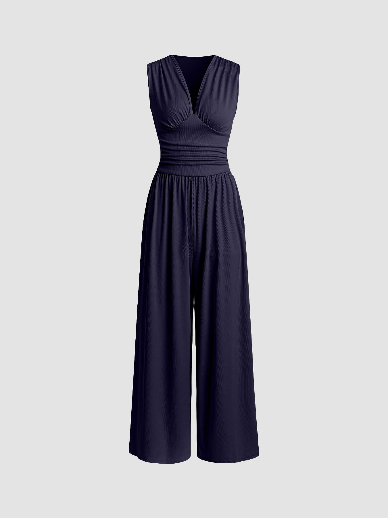 Women's Sleeveless Wide Leg Jumpsuit - Chic Easy One Piece Style