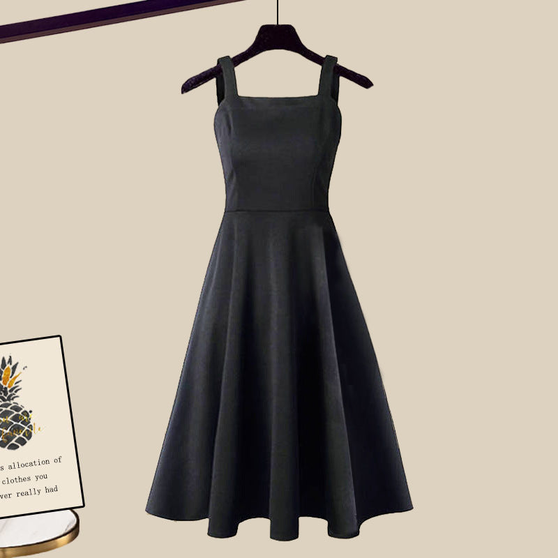 Mini Dress and Cropped Cardigan Set - Elegant and Soft