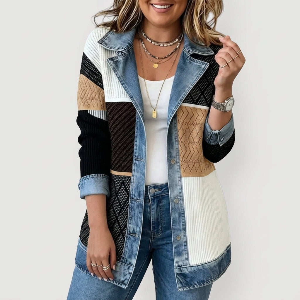 Women’s Indigo Knit Jacket - Soft and Casual
