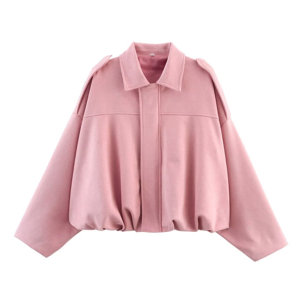 Women's Oversized Bomber Jacket – Casual Street Style Layer