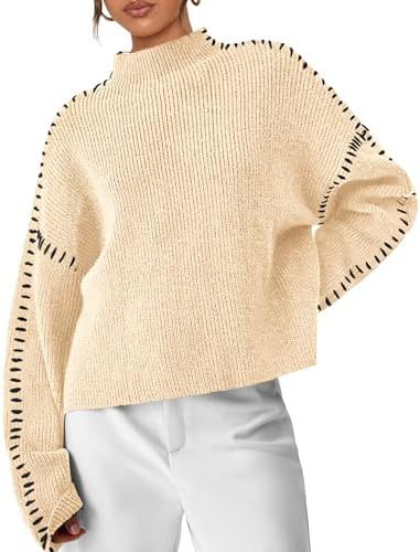 Cropped Ribbed Mock Neck Sweater - Modern and Soft