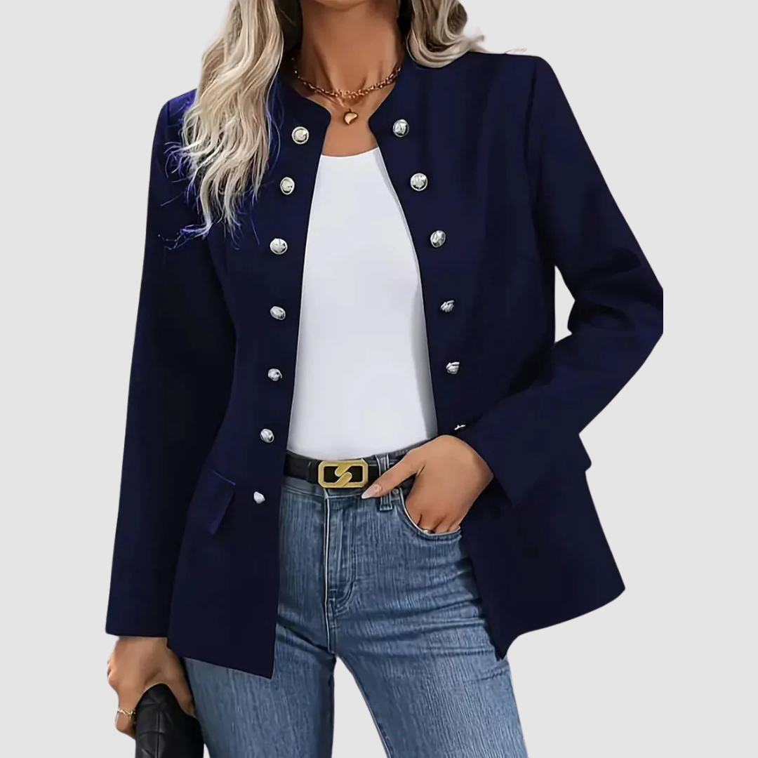Women's Double-Breasted Blazer - Smart Tailored Everyday Layer