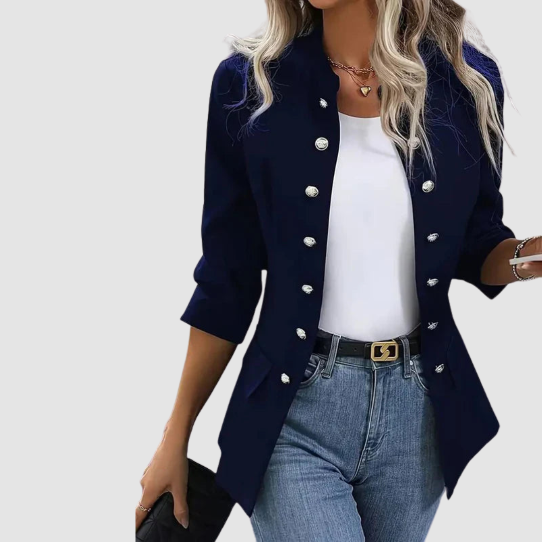 Women's Double-Breasted Blazer - Smart Tailored Everyday Layer