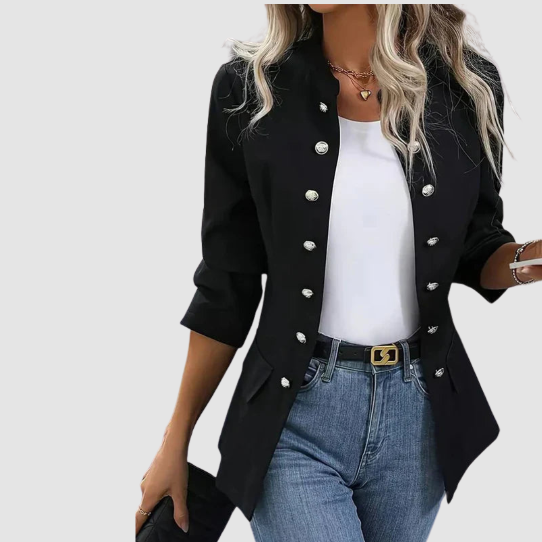 Women's Double-Breasted Blazer - Smart Tailored Everyday Layer