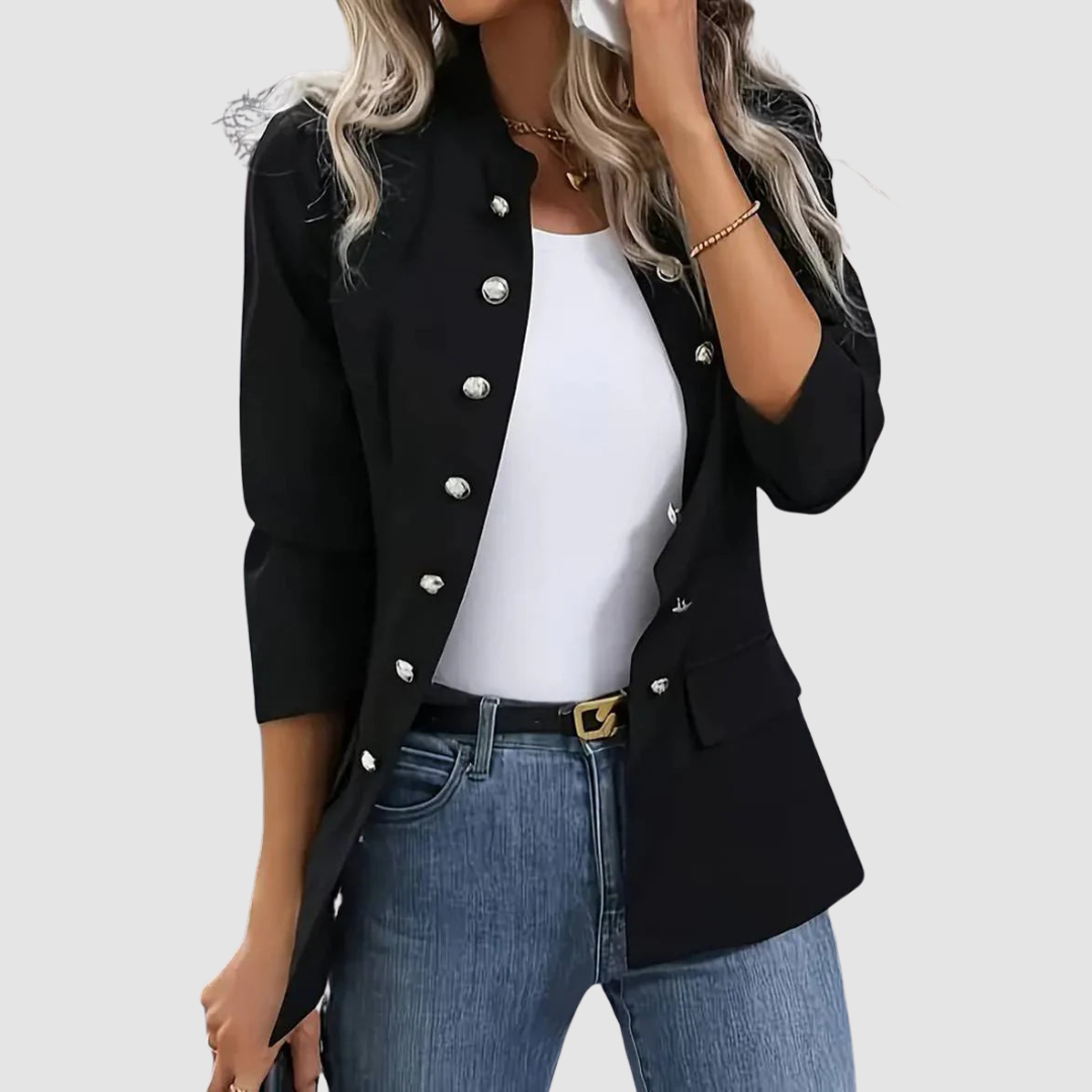 Women's Double-Breasted Blazer - Smart Tailored Everyday Layer