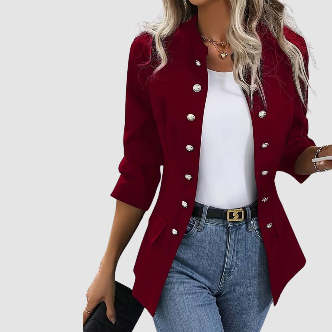 Women's Double-Breasted Blazer - Smart Tailored Everyday Layer