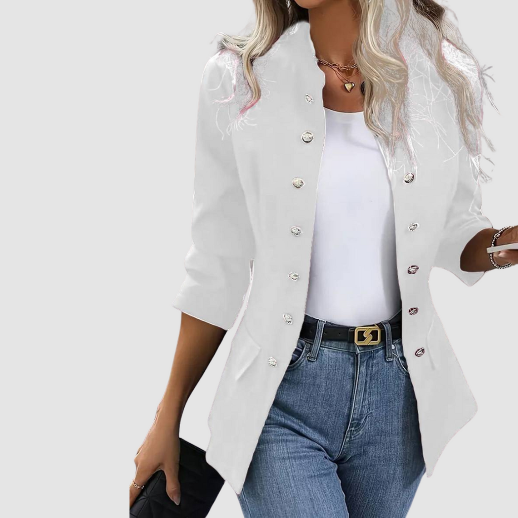 Women's Double-Breasted Blazer - Smart Tailored Everyday Layer