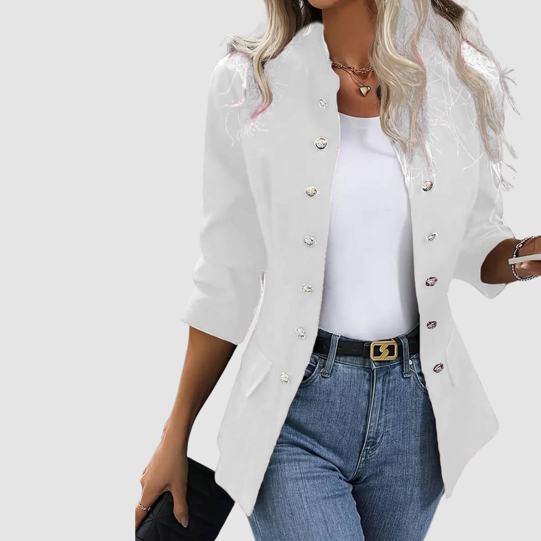 Women's Double-Breasted Blazer - Smart Tailored Everyday Layer
