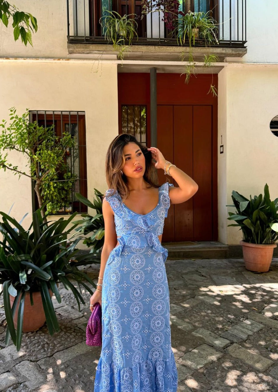 Women's Embroidered Maxi Dress – Boho Vacation Occasion Dress