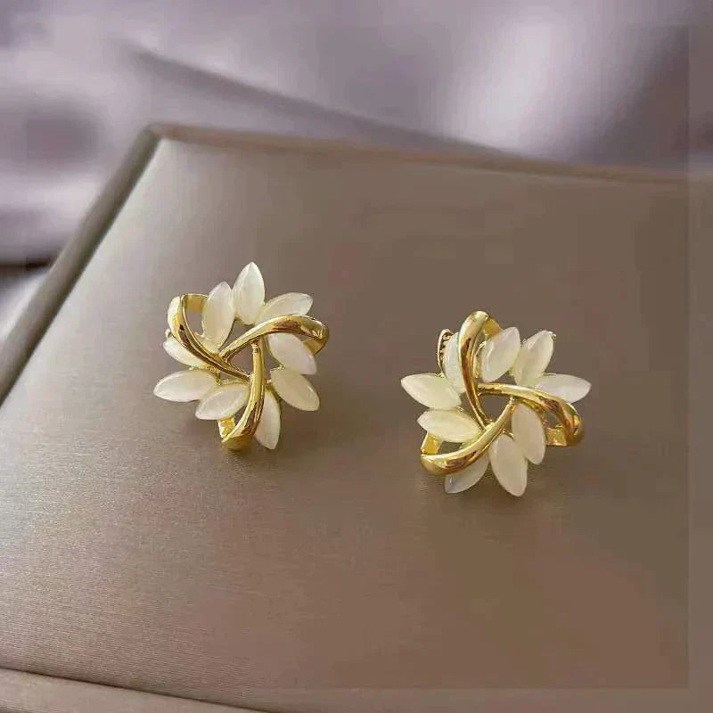 Women's White Opal Earrings - Elegant Soft Occasion Jewelry