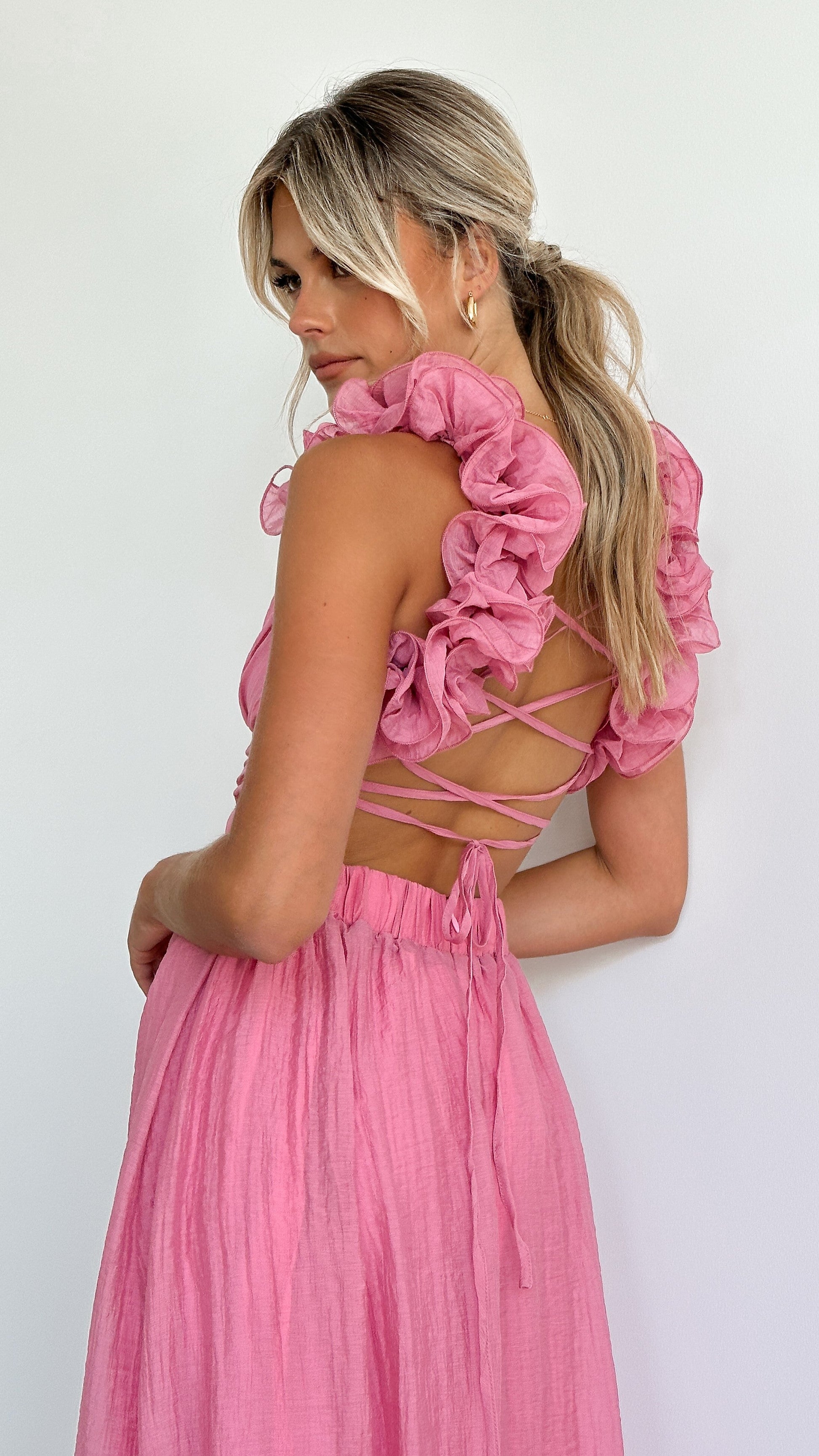 Women's Summer Wedding Guest Dress – Flowy Elegant Occasion Dress