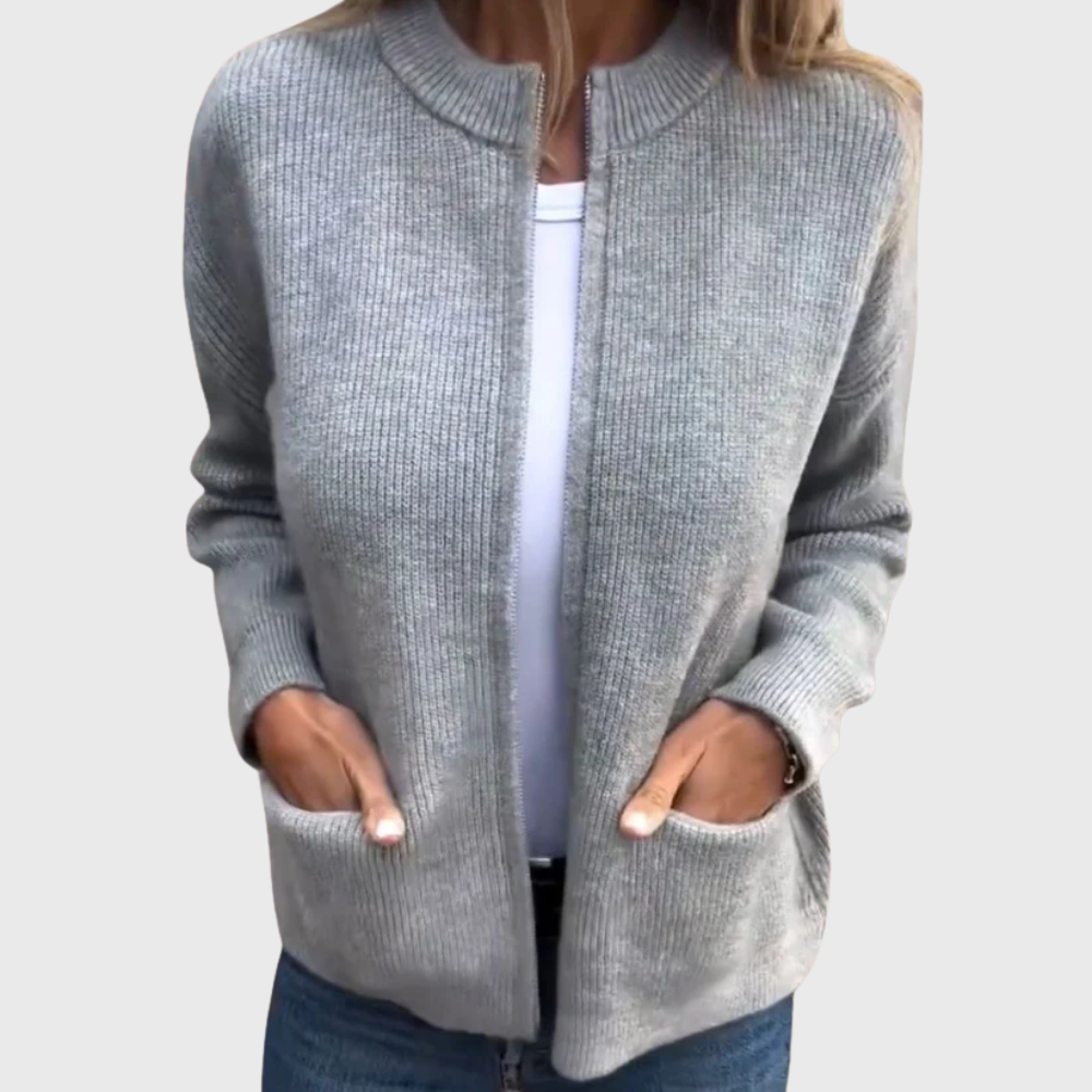 Women's Zip Hooded Cardigan - Soft Cozy Everyday Knit Layer