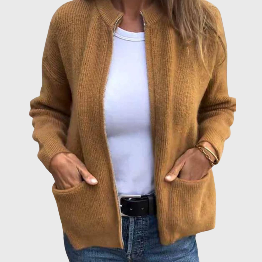 Women's Zip Hooded Cardigan - Soft Cozy Everyday Knit Layer