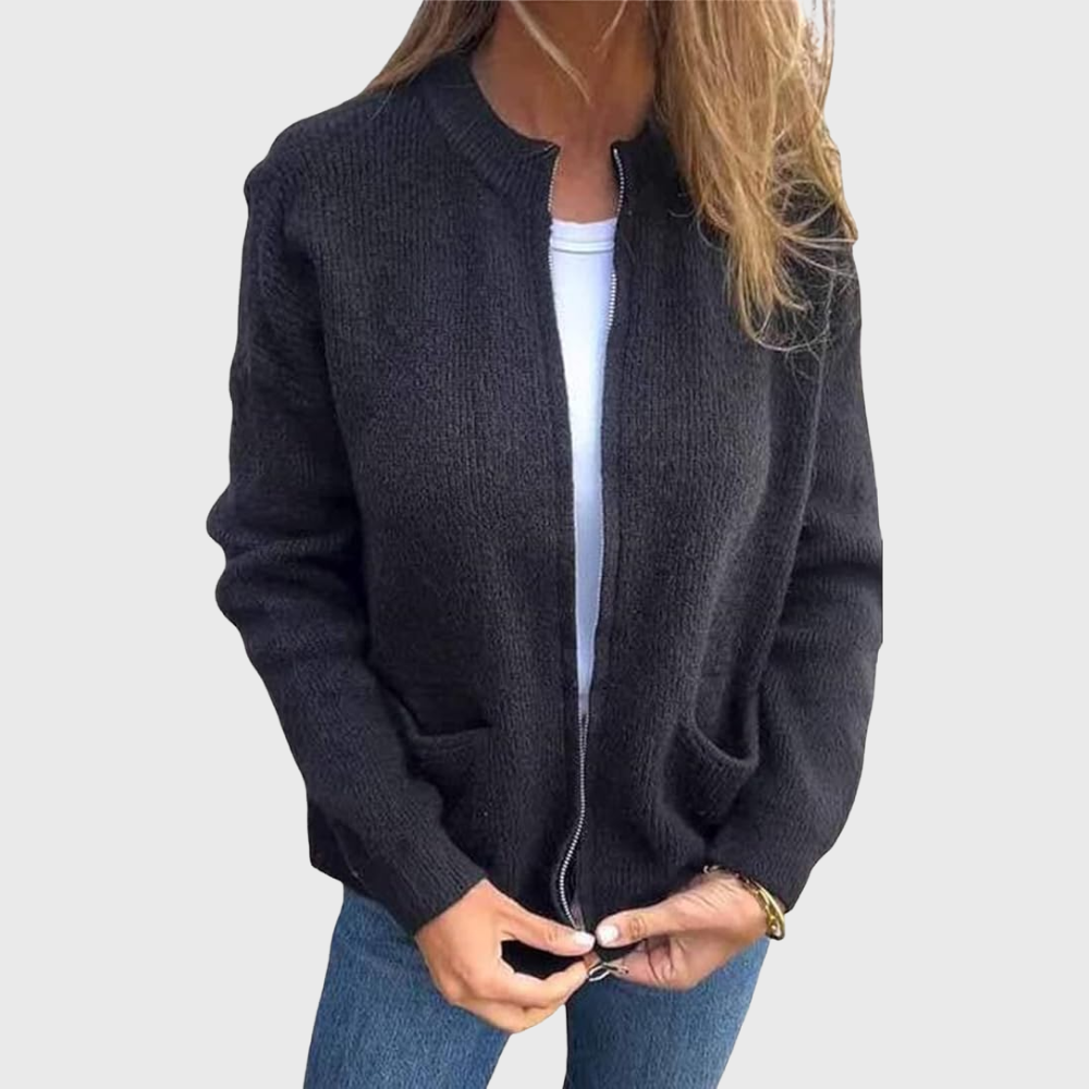 Women's Zip Hooded Cardigan - Soft Cozy Everyday Knit Layer