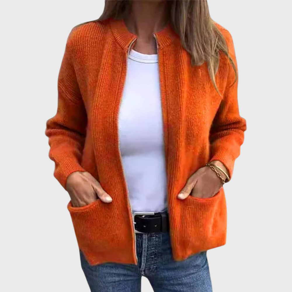 Women's Zip Hooded Cardigan - Soft Cozy Everyday Knit Layer