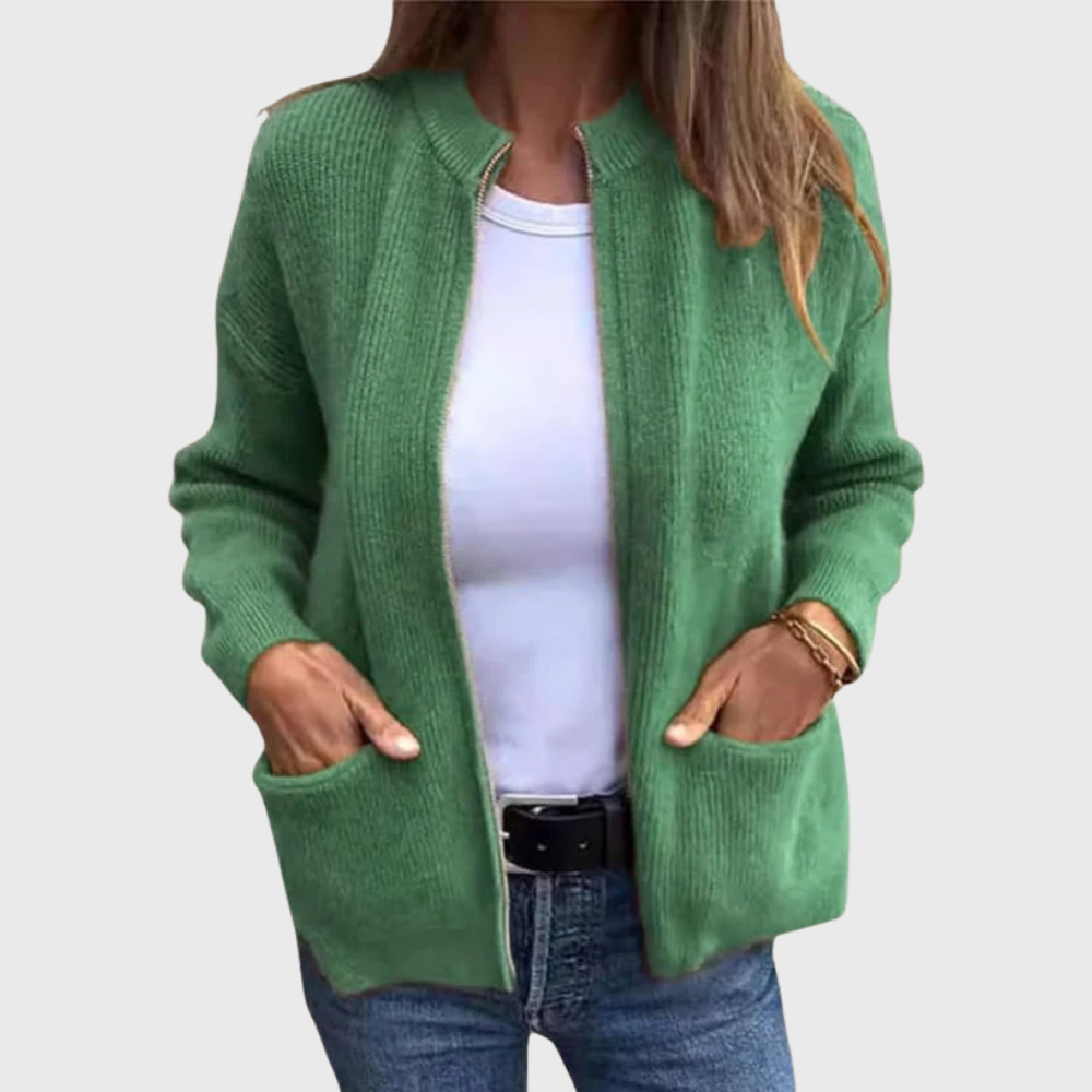 Women's Zip Hooded Cardigan - Soft Cozy Everyday Knit Layer