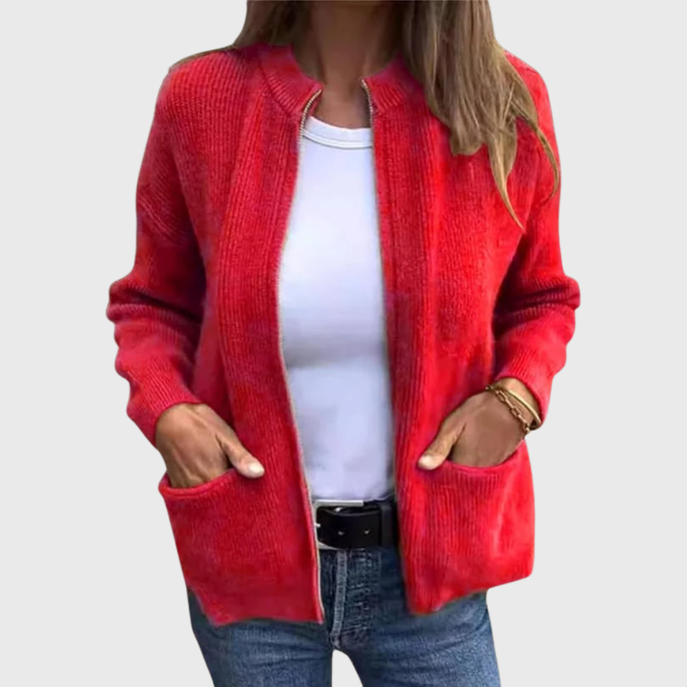 Women's Zip Hooded Cardigan - Soft Cozy Everyday Knit Layer
