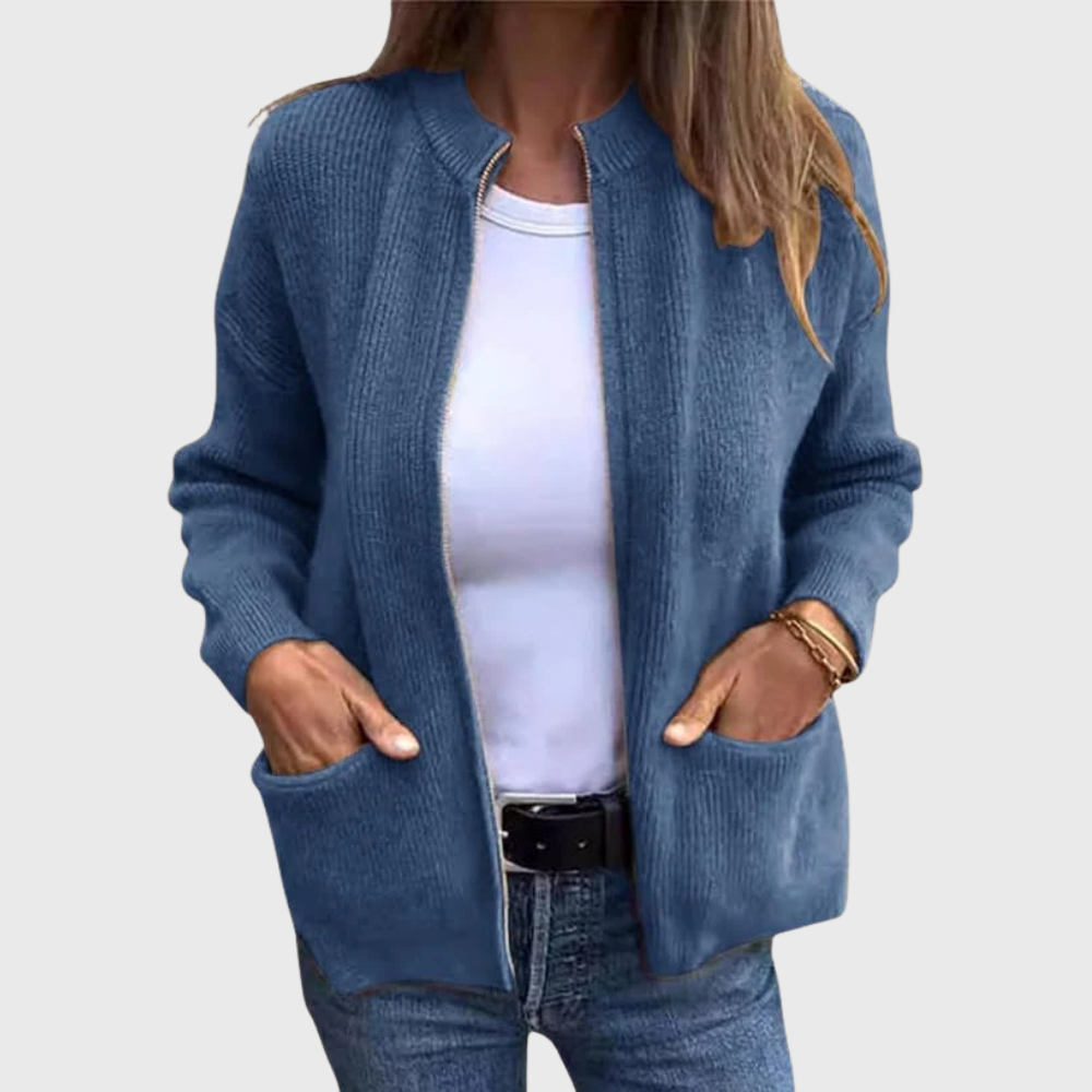 Women's Zip Hooded Cardigan - Soft Cozy Everyday Knit Layer