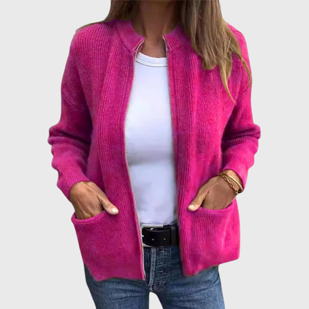 Women's Zip Hooded Cardigan - Soft Cozy Everyday Knit Layer