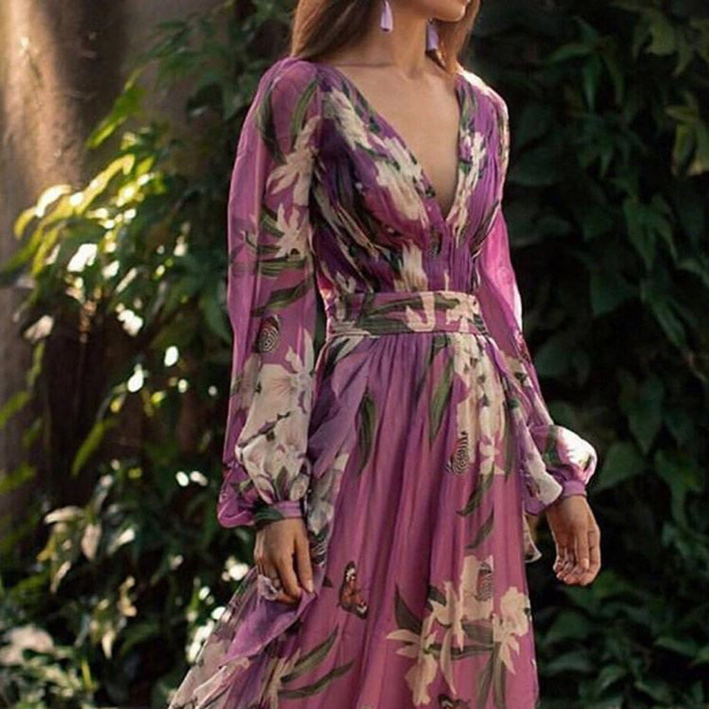 Natalia Women’s Elegant Maxi Dress – Flowy Sophisticated Party Occasion Style