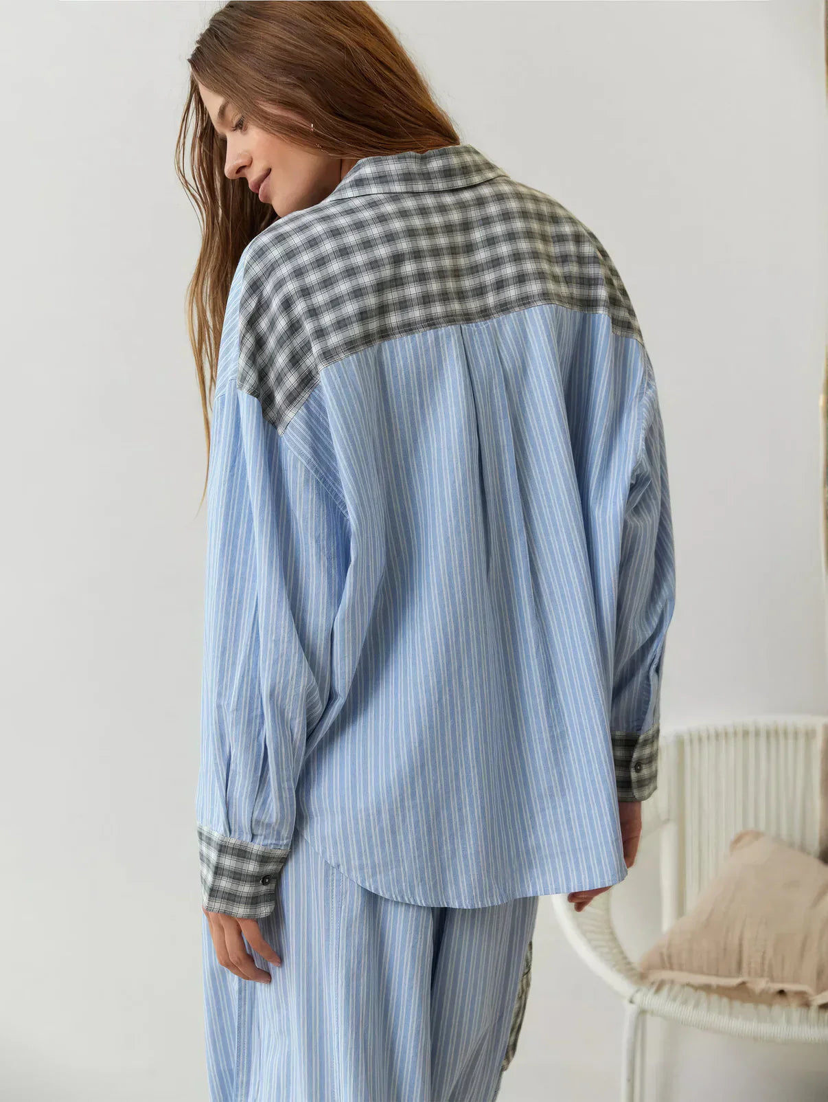 Premium geruite pyjamaset voor dames – Zachte en comfortabele tweedelige nachtkleding
