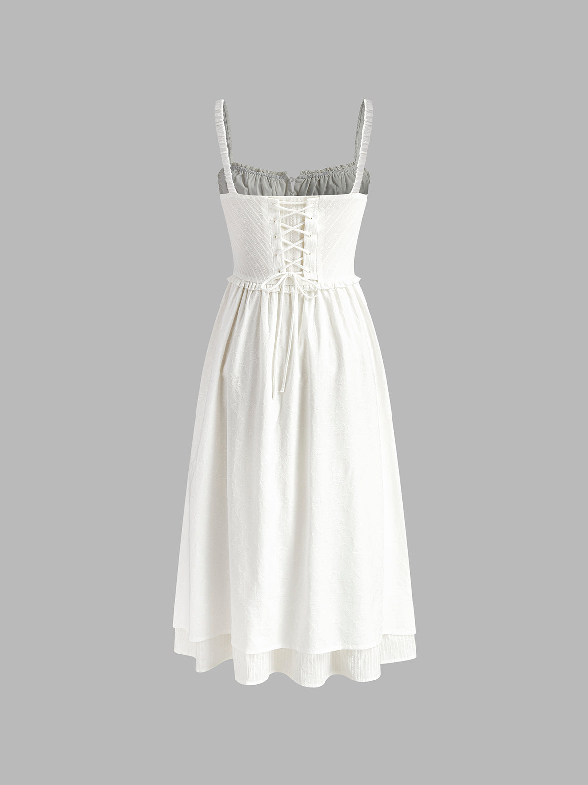 Women's Cotton Midi Summer Dress – Lightweight Sleeveless Ruffle Hem Cami Dress