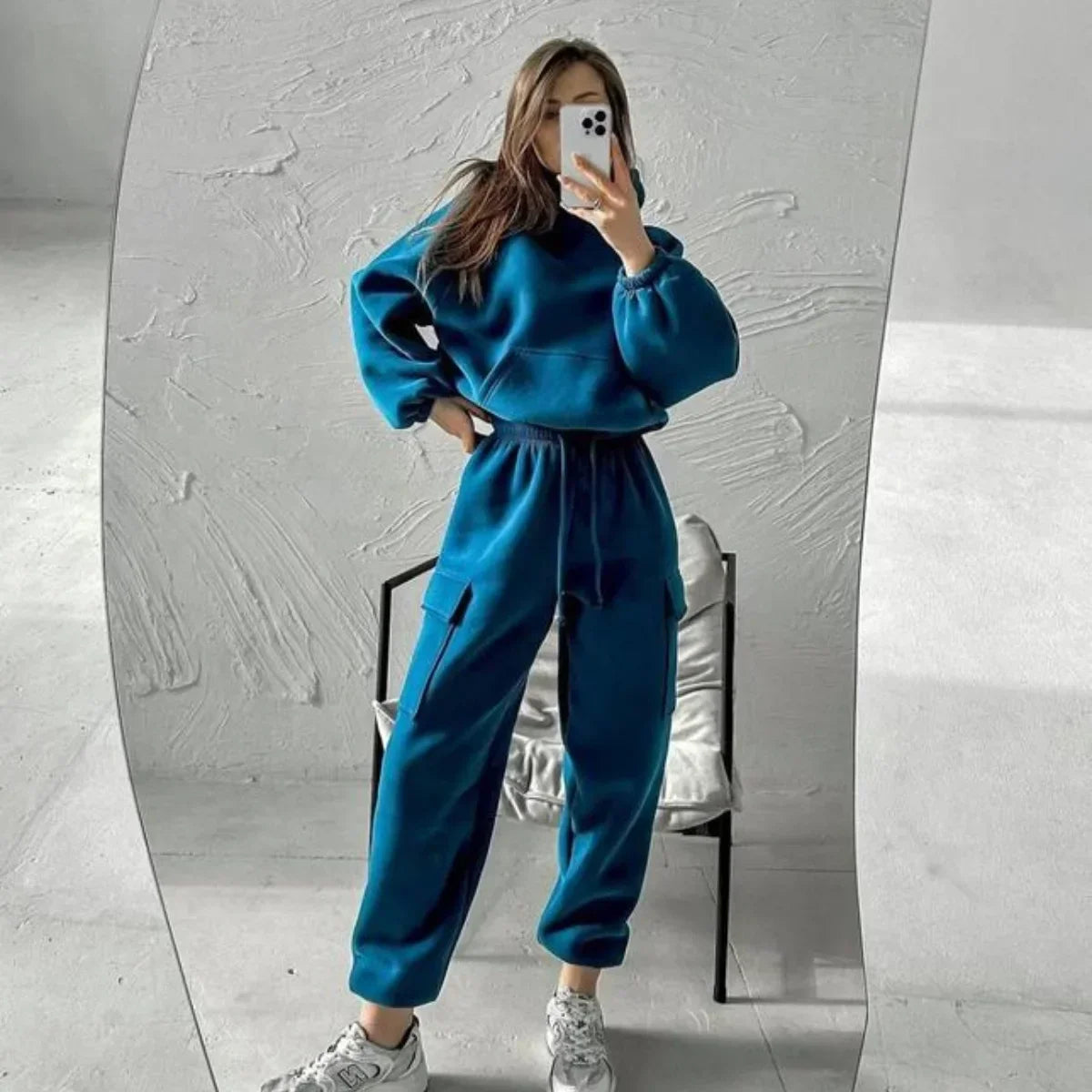 Women’s Casual Hooded Track Set – Relaxed Two-Piece Jogger Outfit