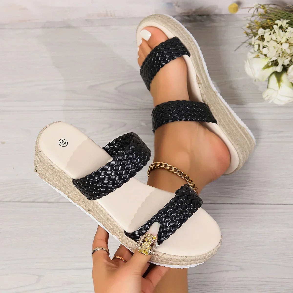 Women's Wedge Sandals - Comfortable Slip-On Platform Summer Style