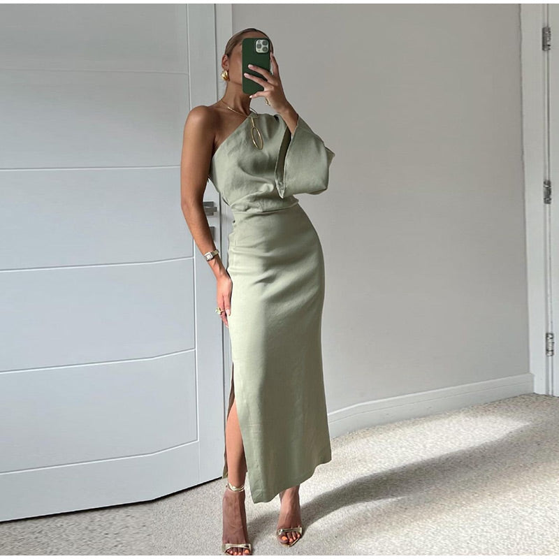 Women's Pleated Maxi Dress – Casual Airy Summer Dress