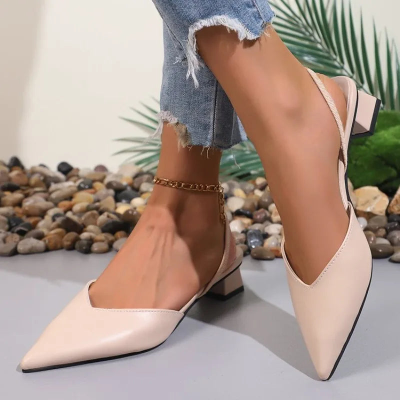 Women's Low Block Heel Slingbacks – Elegant Everyday Dressy Comfort