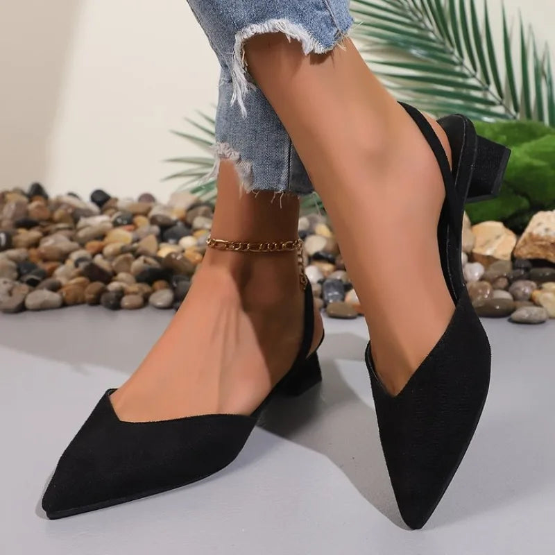 Women's Low Block Heel Slingbacks – Elegant Everyday Dressy Comfort