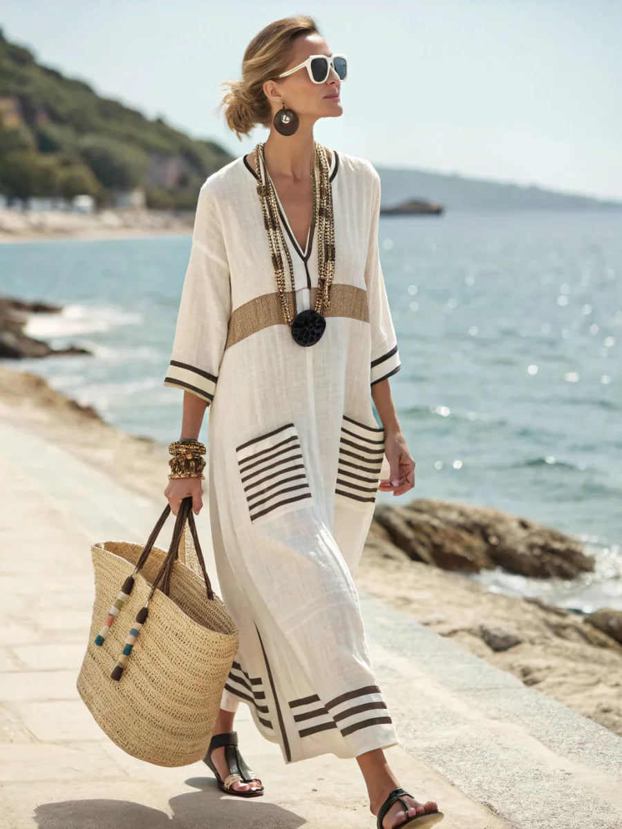 Women's Maxi Summer Dress – Lightweight Flowy Holiday Dress