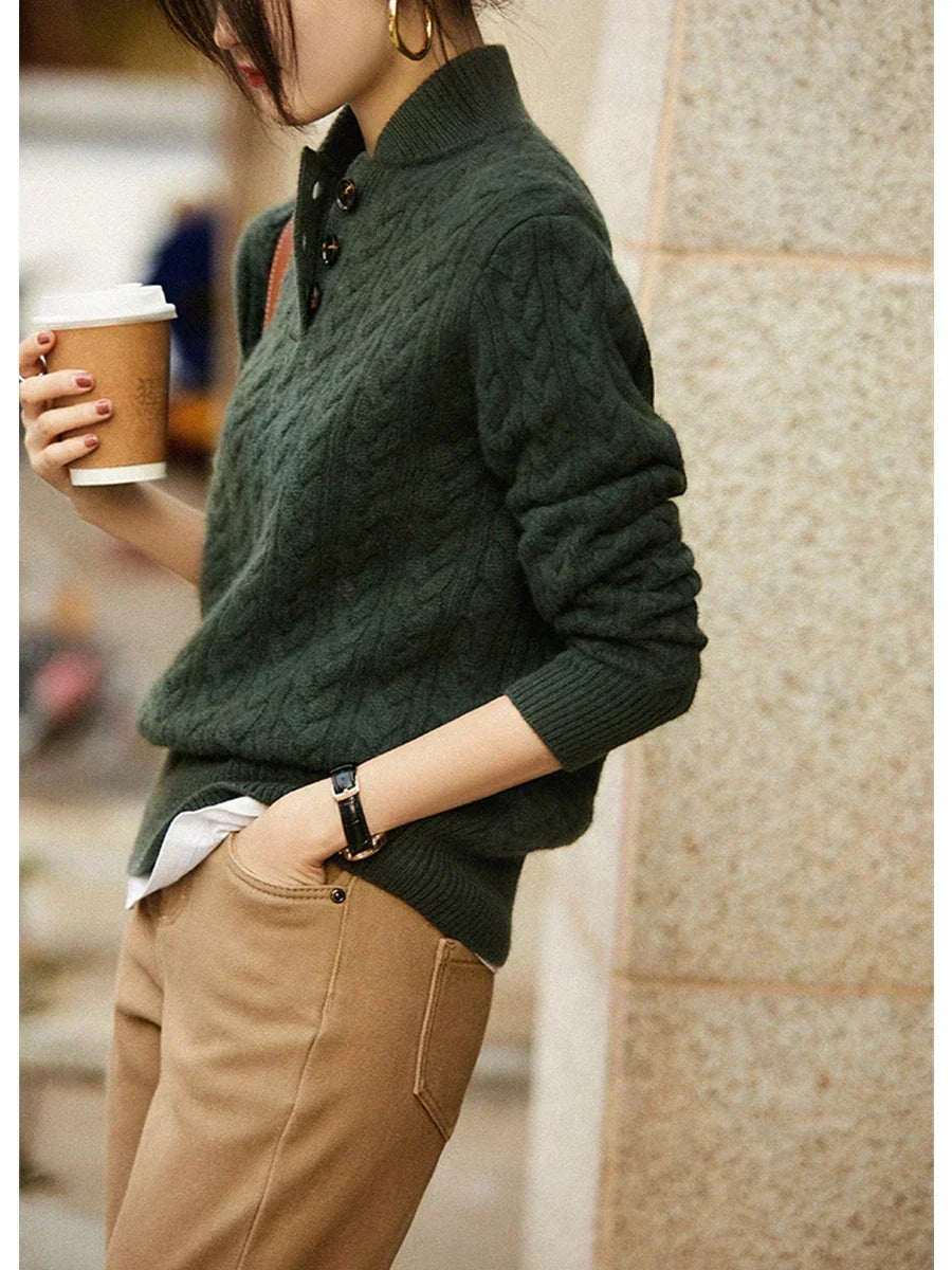 Cashmere Button Cardigan - Soft and Timeless