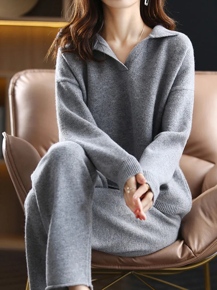 Women's Polo Knit Set