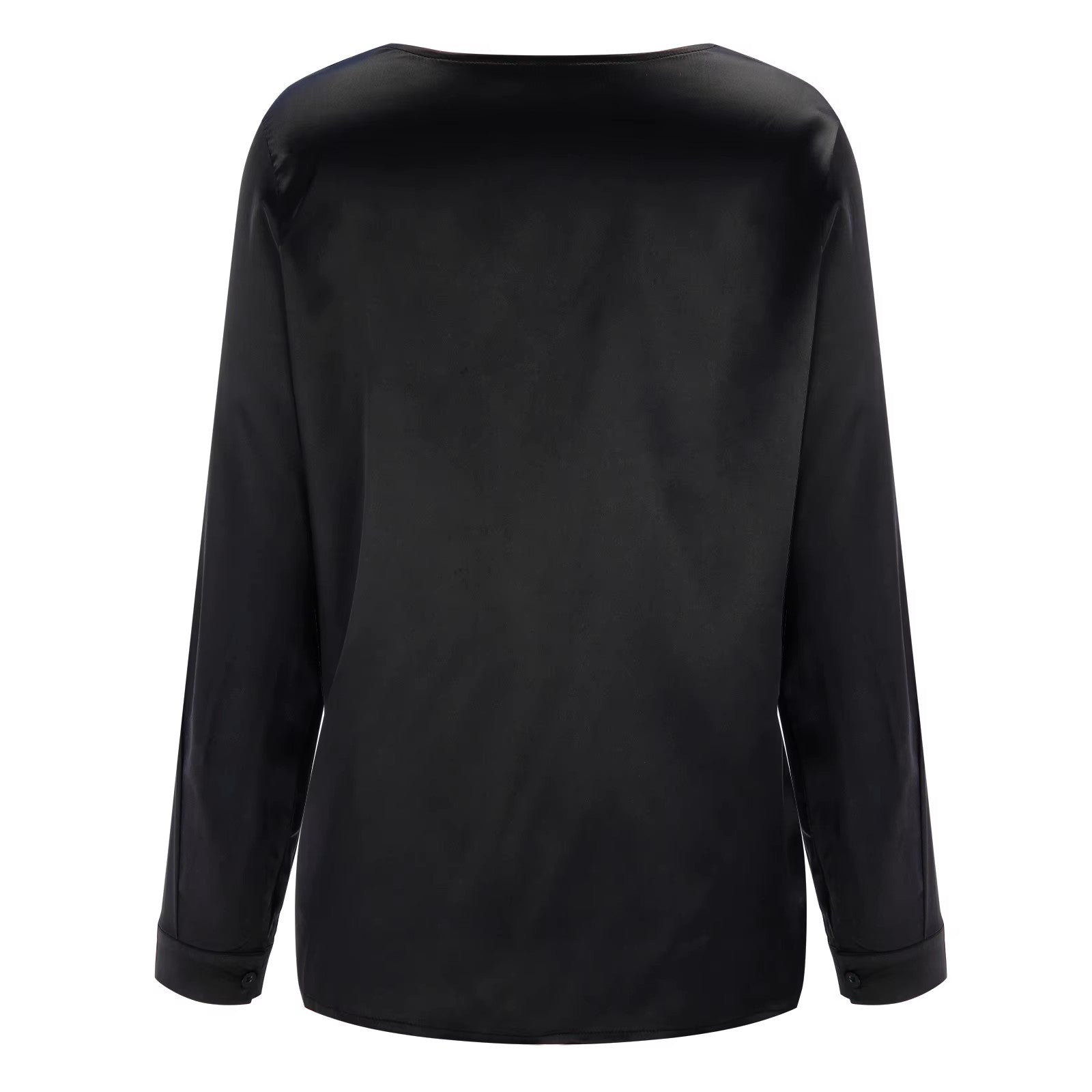 Women's Satin Blouse – Deep V Elegant Flowy Party Top
