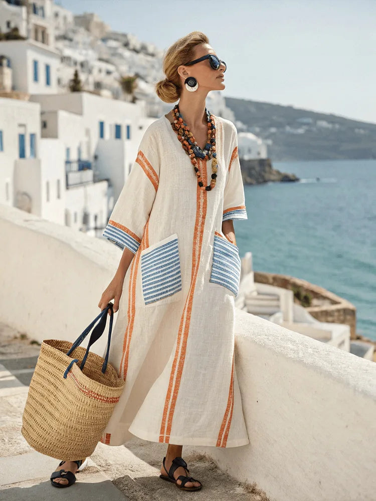 Women's Maxi Summer Dress – Lightweight Flowy Holiday Dress