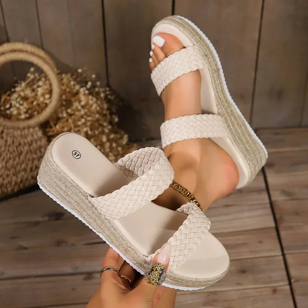 Women's Wedge Sandals - Comfortable Slip-On Platform Summer Style